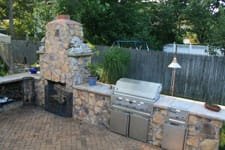 outdoor fireplace